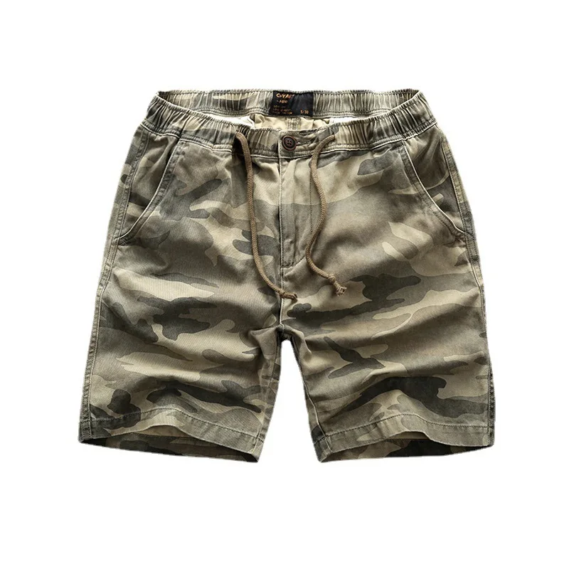 Pantalones cortos de camuflaje para hombre, Shorts deportivos informales, rectos, sueltos, para entrenamiento al aire libre - imagen 5