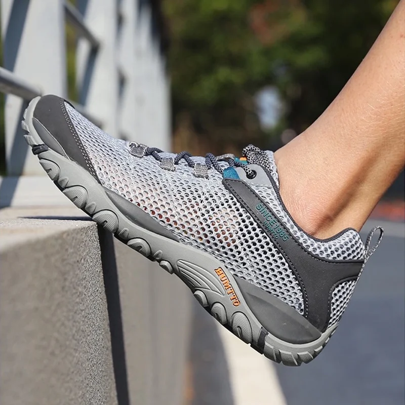 HUMTTO-zapatos de senderismo transpirables para hombre, calzado de escalada para deportes al aire libre, zapatos de caza, zapatillas de Trekking, botines tácticos para hombre - imagen 2