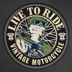 Live to Ride Parche bordado táctico para motociclistas profesionales