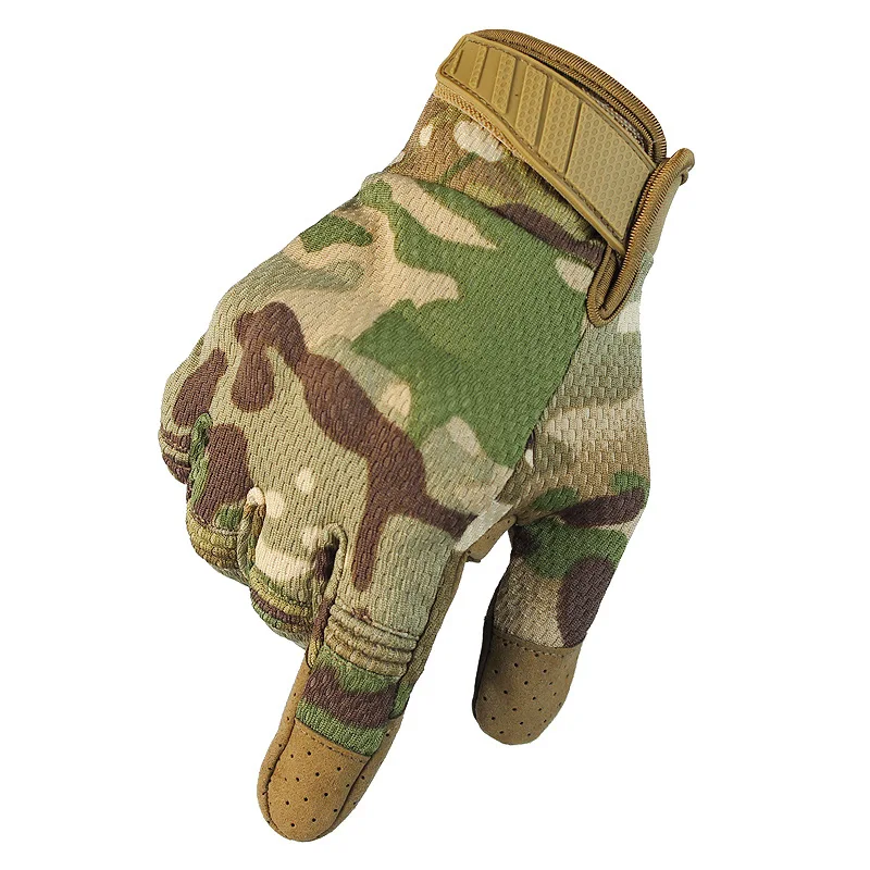 Guantes tácticos Airsoft para disparar Paintball, guantes con dedos completos para hombres, caza, antideslizantes, senderismo, gimnasio, guantes para pantalla táctil - imagen 2