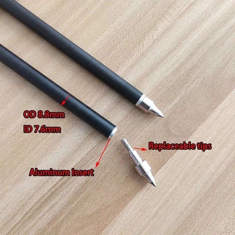 Flechas de carbono para ballesta OD8,8 mm spine 400 - imagen 5