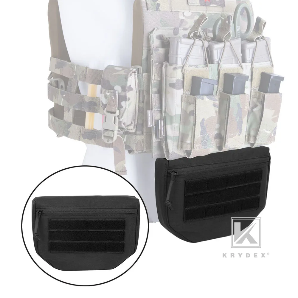 KRYDEX-bolsa táctica negra colgante, riñonera, bolsa de almacenamiento al aire libre para JPC AVS CPC APC, chaleco portador de placa - imagen 3