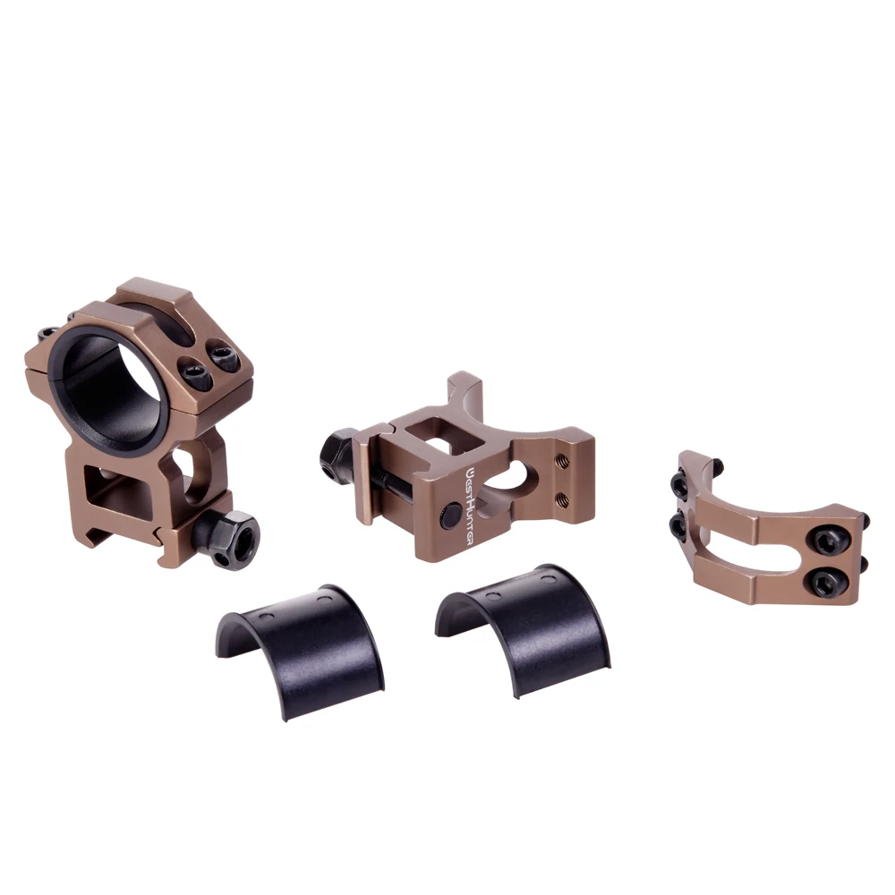 WESTHUNTER-anillos de caza Picatinny de alto perfil, 20MM, 30MM/25,4 MM de diámetro Monturas de Base de tiro de mira de Rifle de doble anillo - imagen 5