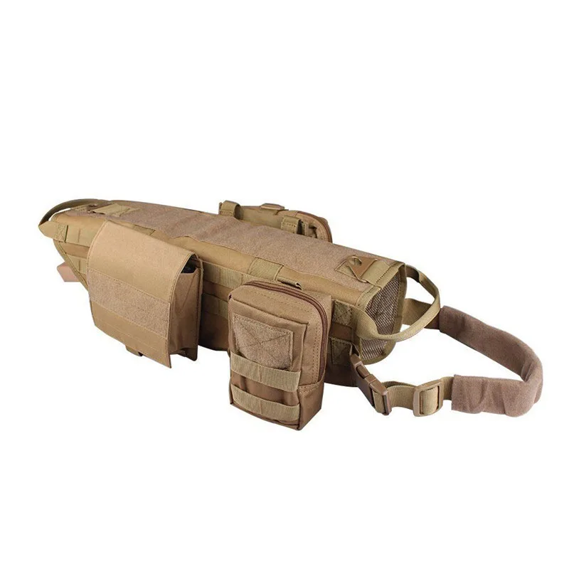 Chaleco táctico K9 para perro, chaleco Molle de entrenamiento militar, arnés de servicio de caza al aire libre, ropa para perros y mascotas con asa de bolsa - imagen 3