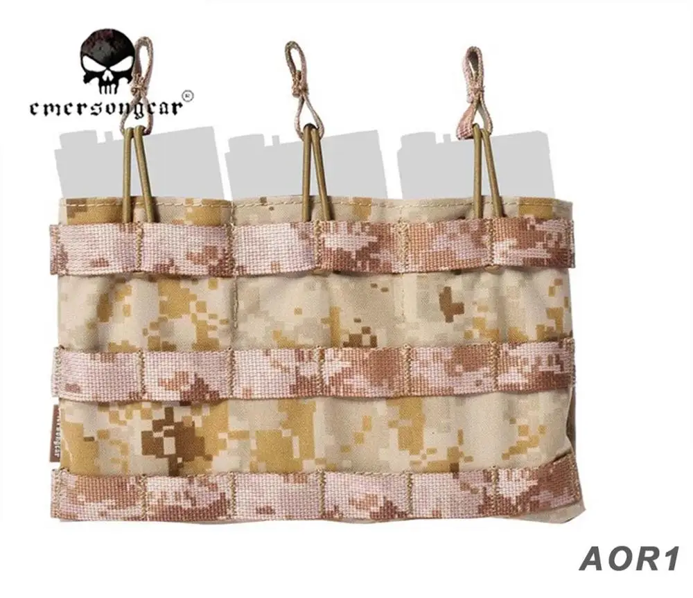 Emersongear Triple Open Top revista bolsa táctica combate Molle MAG bolsa 5,56 EM6356 - imagen 5