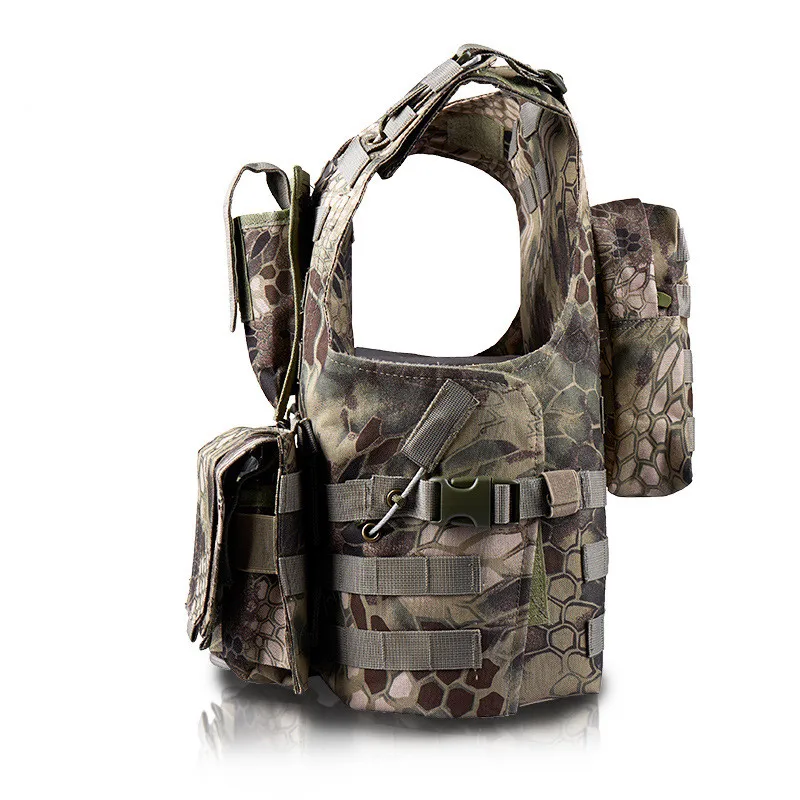 Chaleco táctico de entrenamiento militar para hombre, Camuflaje, caza al aire libre, Camping, armadura Airsoft, equipo de defensa, bolsa Molle - imagen 5