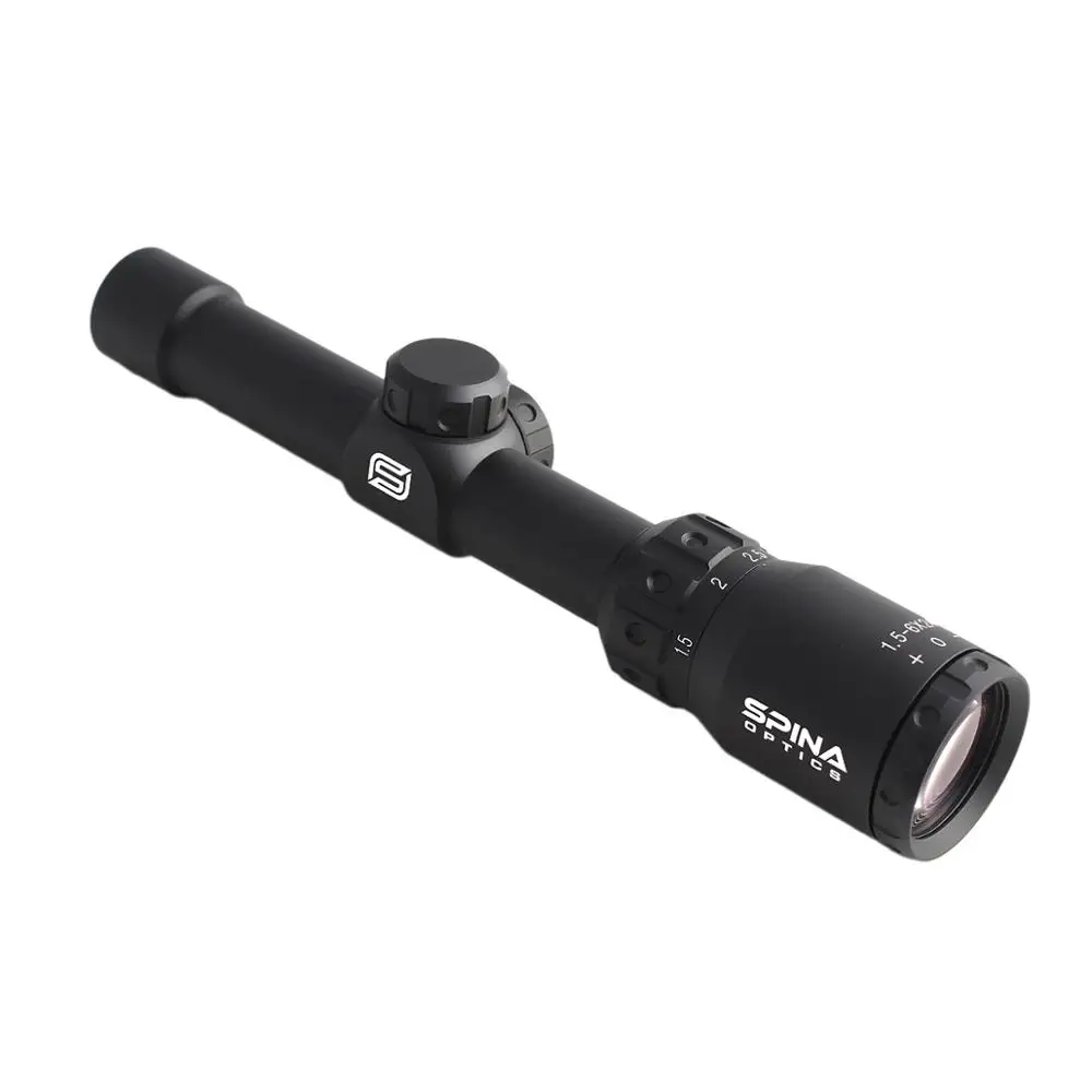 SPINA OPTIS BT 1,5-6x24, mira óptica de caza táctica con monturas de 25,4mm, pistolas de aire Airsoft para deportes de tiro al aire libre - imagen 3