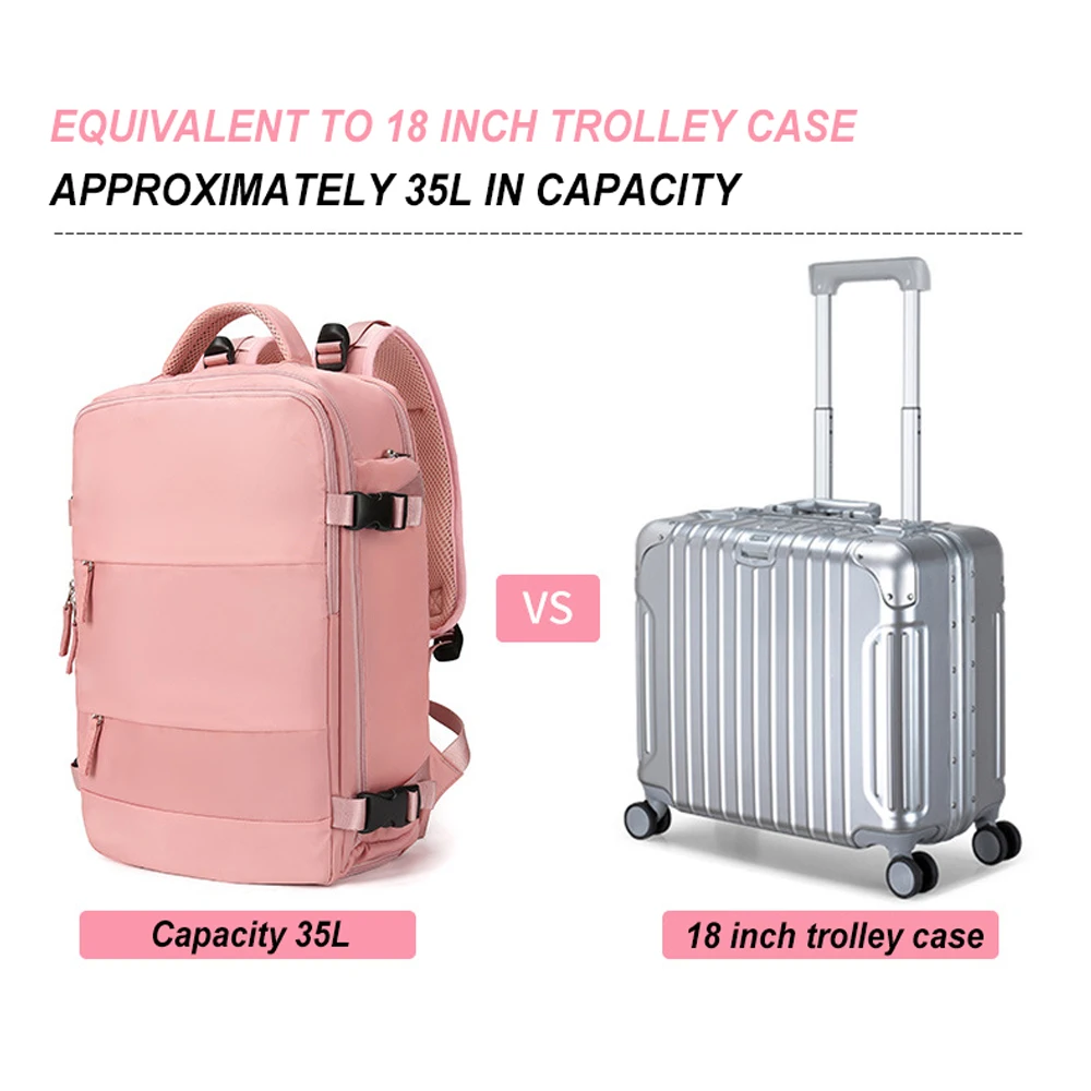 Bolsa de gimnasio USB de 17 pulgadas para mujer, mochila seca y húmeda, bolso de hombro para mujer, mochila escolar para estudiante, bolsa de viaje escolar para ordenador portátil X137A - imagen 4