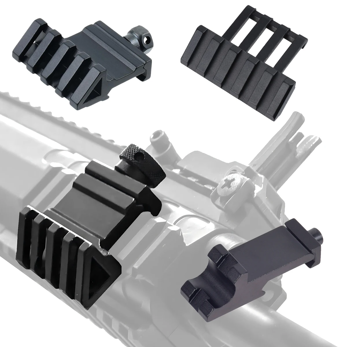 Montaje de alcance táctico de ángulo de 45 grados y 30 grados, riel lateral de aluminio, riel de visión RTS, adaptador de Base de pistola Airsoft de 20mm - imagen 2