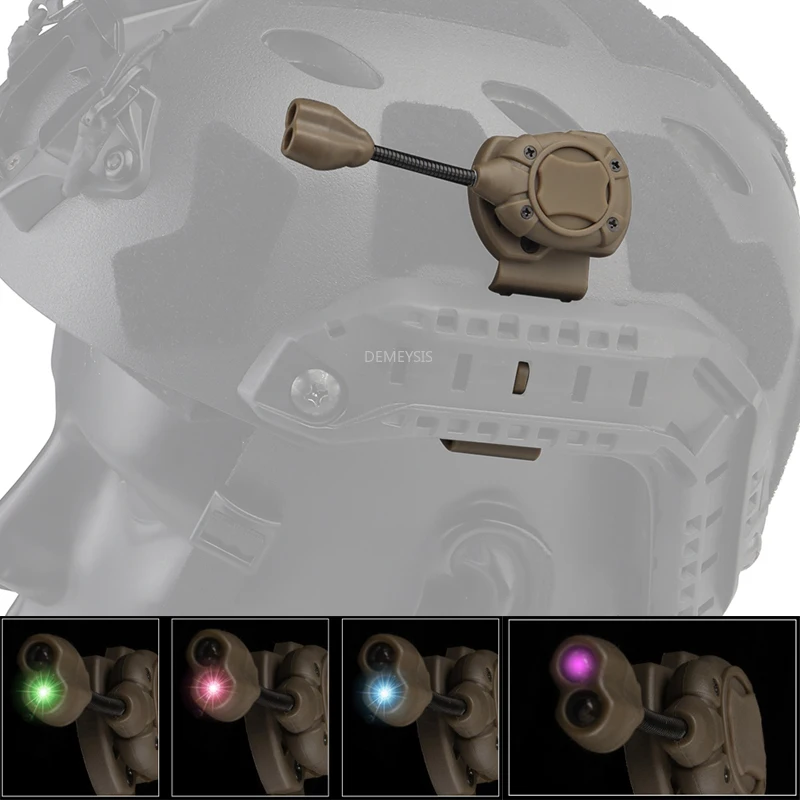 Luces para casco táctico, lámpara LED IR roja, verde y azul, Airsoft, caza, ciclismo, pesca, linterna, lámpara para casco de ahorro de energía