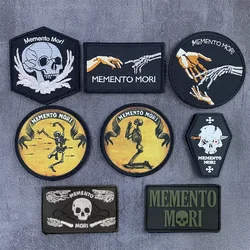 Memento Mori parche táctico - insignia esqueleto para mochila y ropa