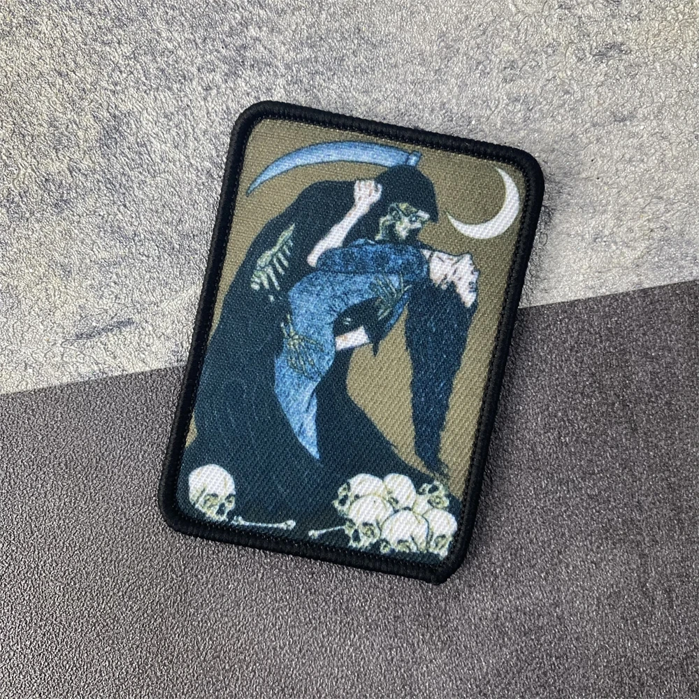 Parche táctico "Dance with Death", insignia de moral "Guardian", pegatina impresa de mochila, emblema militar de gancho y bucle - imagen 4