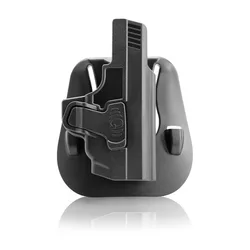 Funda protectora de cuerpo de acero y plástico, protector de cuerpo.380, cinturón, cintura Molle, funda colgante para mano derecha, funda táctica para pistola de extracción rápida