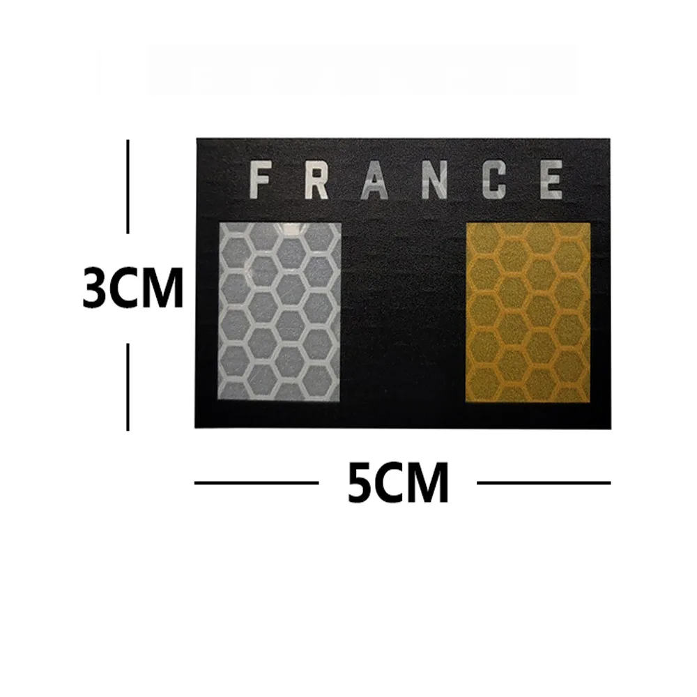 Tamaño pequeño EE. UU. Rusia Japón Alemania Reino Unido España Israel Francia Polonia Bulgaria Australia parche bordado apliques insignias luminosas - imagen 3