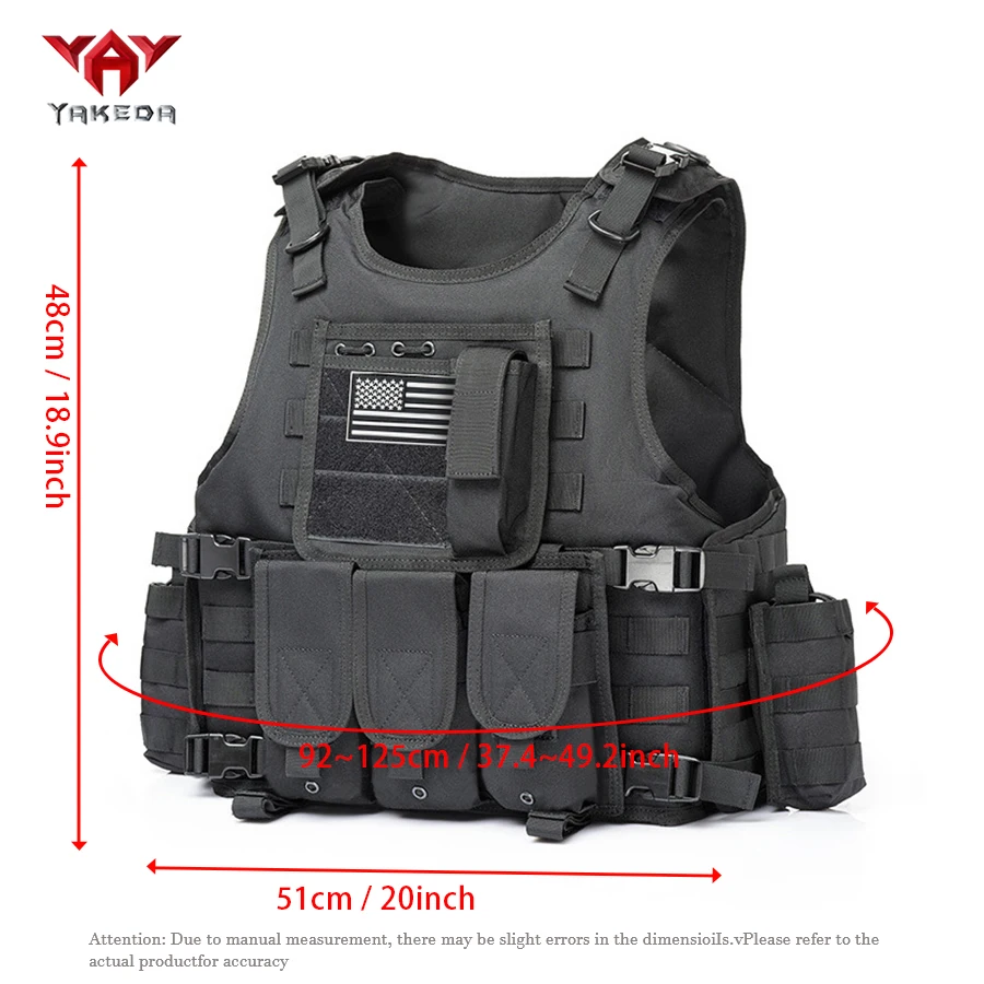 Chaleco de caza anfibio de tela de poliéster YAKEDA 600D, desmontable y ampliable - imagen 5