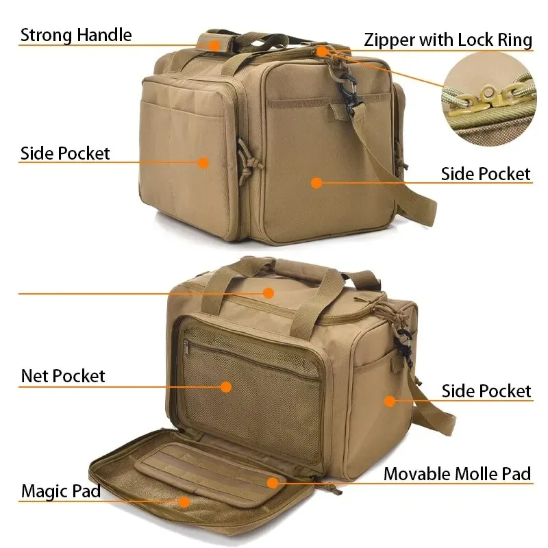 Bolsa de almacenamiento para rango de armas al aire libre, sistema MOLLE y paquete de hombro duradero para equipos y accesorios - imagen 5
