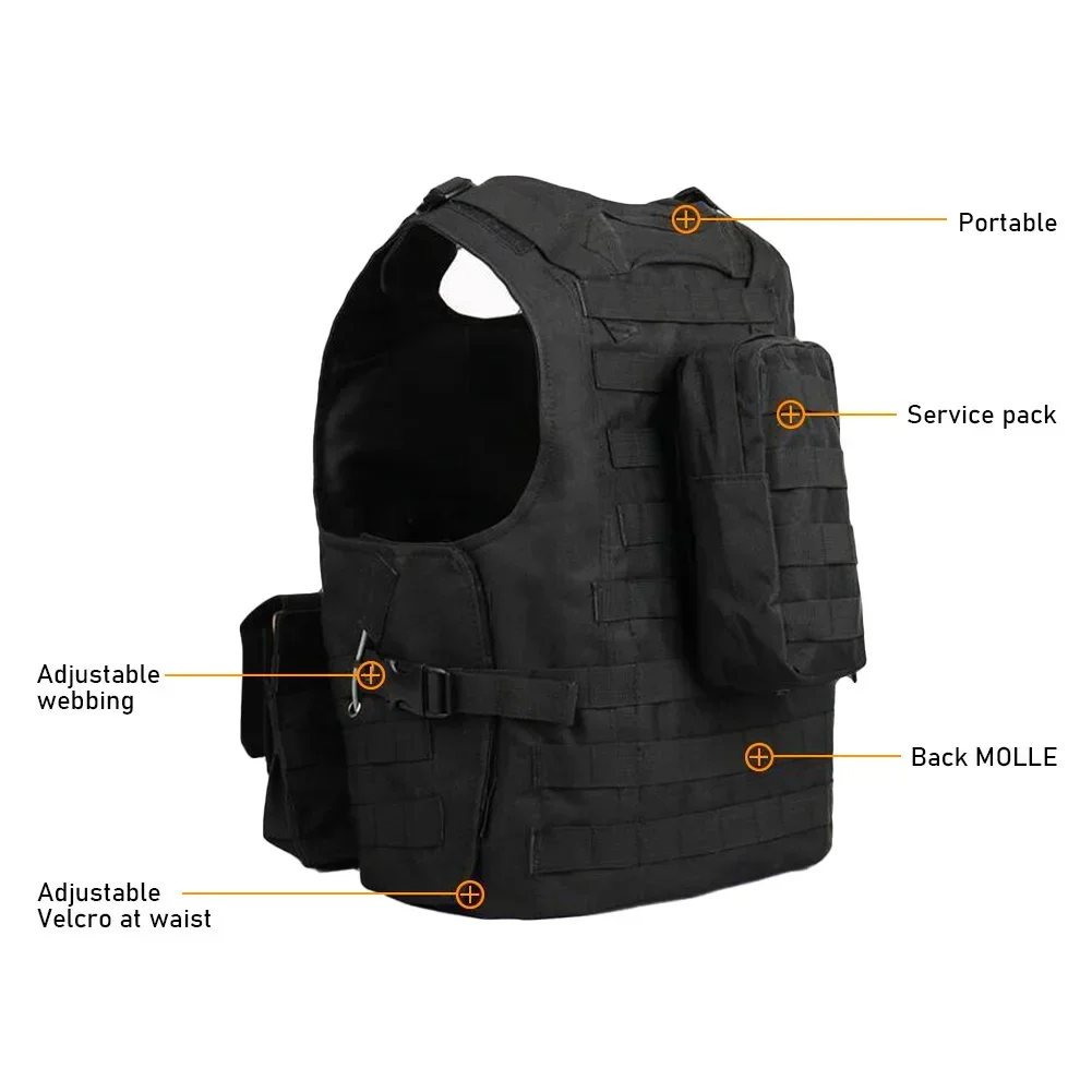 Chaleco militar táctico para niños, equipo de paintball chasse, pistola de Airsoft, cuerpo de combate, armadura exterior, chaleco CS de ataque suave - imagen 4