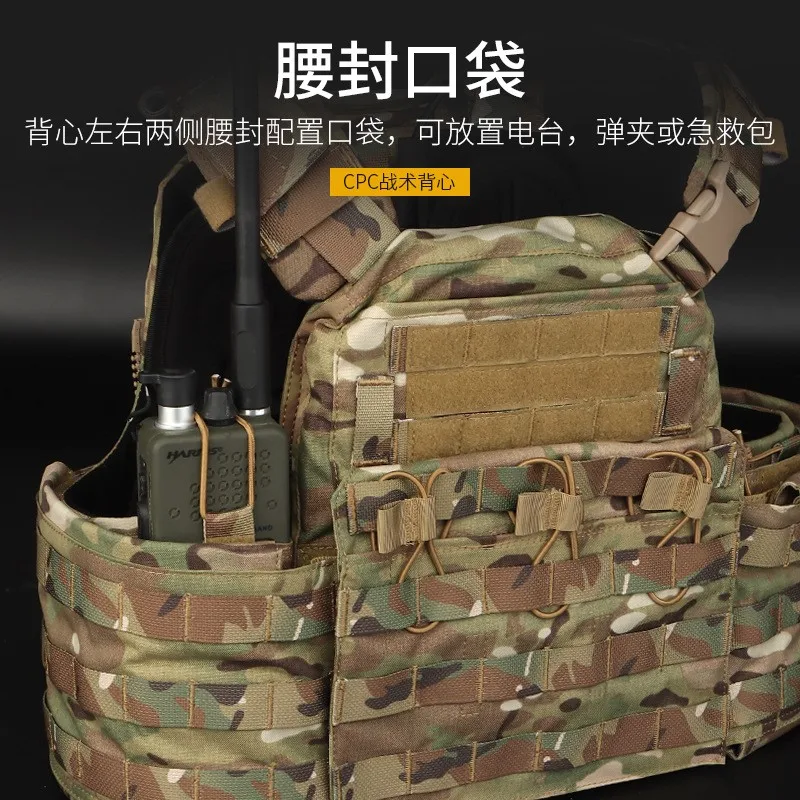 Nuevo chaleco táctico camuflaje Nylon rígido Anti-corte entrenamiento de pesas protector resistente chaleco de liberación rápida - imagen 3
