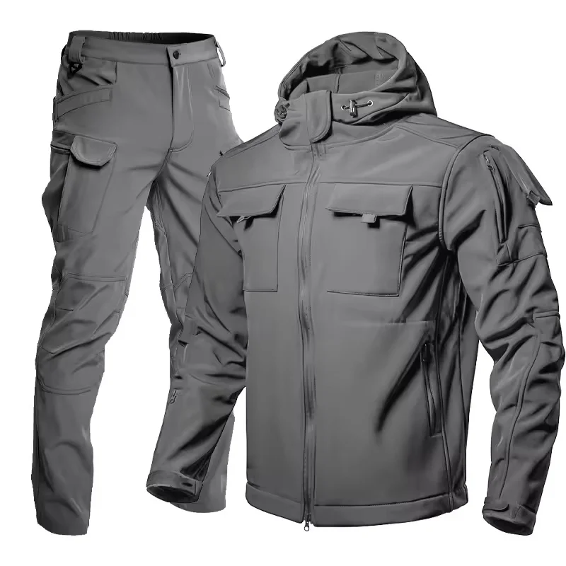 Chaqueta softshell táctica impermeable cortavientos forro polar - imagen 3