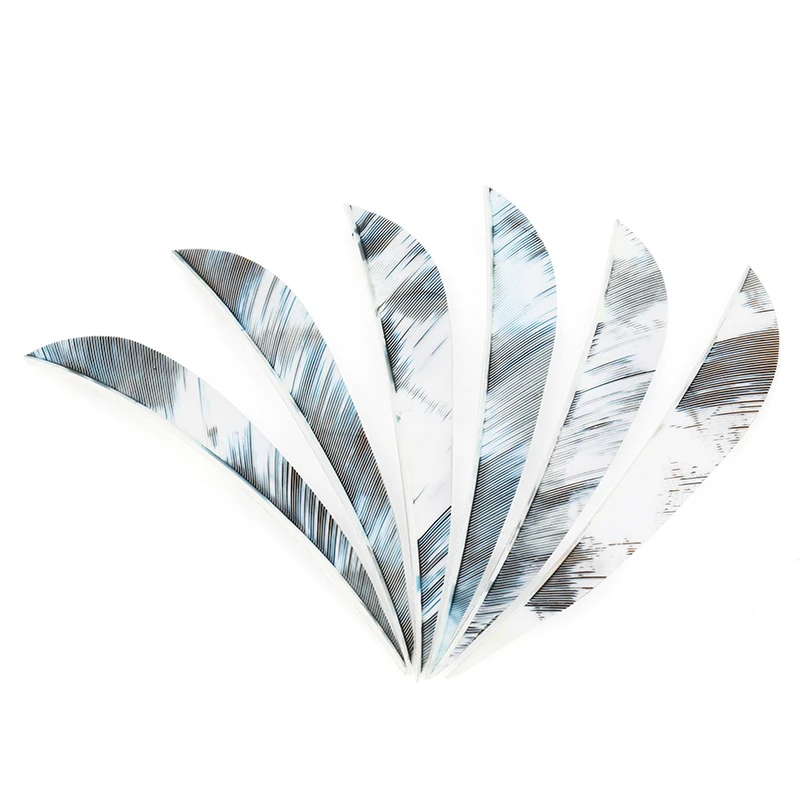 36 Uds pluma de flecha 5 pulgadas ala derecha pluma de pavo tiro con arco paletas naturales caza objetivo tiro flecha Fletching - imagen 4