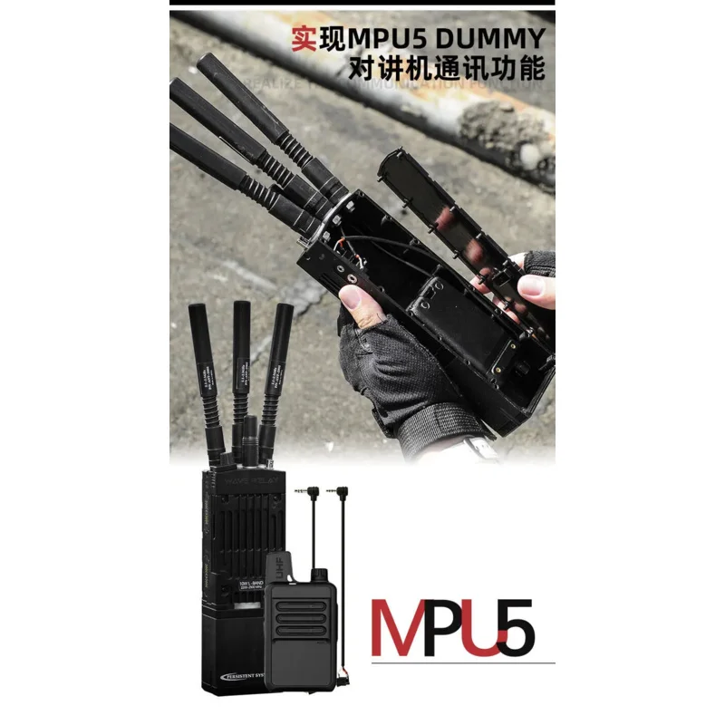 FMA nuevo caliente táctico MPU5 sello AD Hoc red Radio modelo simulado DIY walkie-talkie/MPU5 DUAL PTT - imagen 2