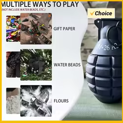 FTactical Airsoft-granadas de mano de juguete, 1 Uds., modelo M26 de plástico, anillo de tracción de impacto alimentado por resorte, juguete de Granada de agua para regalo de 14 años