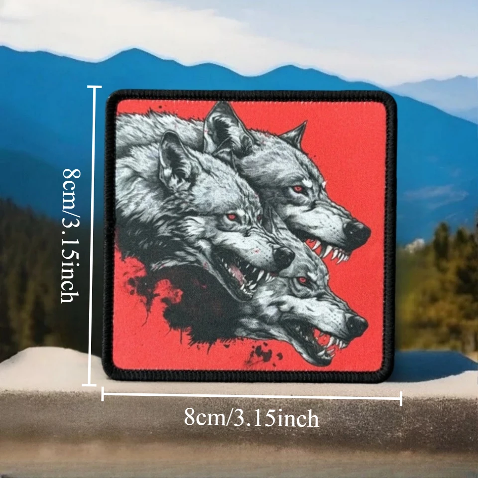 Parche para brazalete con estampado "Hellhound", insignia de moral táctica para ropa, parches militares con gancho, pegatinas para mochila - imagen 2