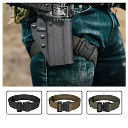 KRYDEX Correa táctica para pierna, cinturón para muslo para funda, correa elástica para muslo, colgador de pierna para exteriores con hebilla de liberación rápida