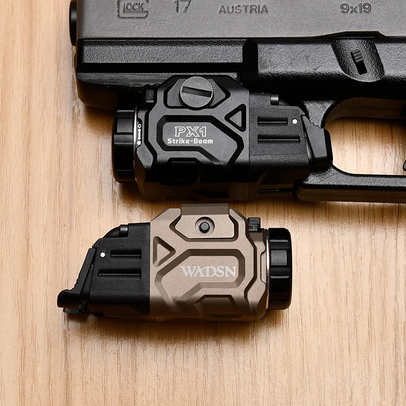 WADSN-linterna táctica PX1 montada, 800 lúmenes, para caza, Airsoft, incluye interruptores de paleta altos y bajos, compatible con linterna de riel de 20mm - imagen 5