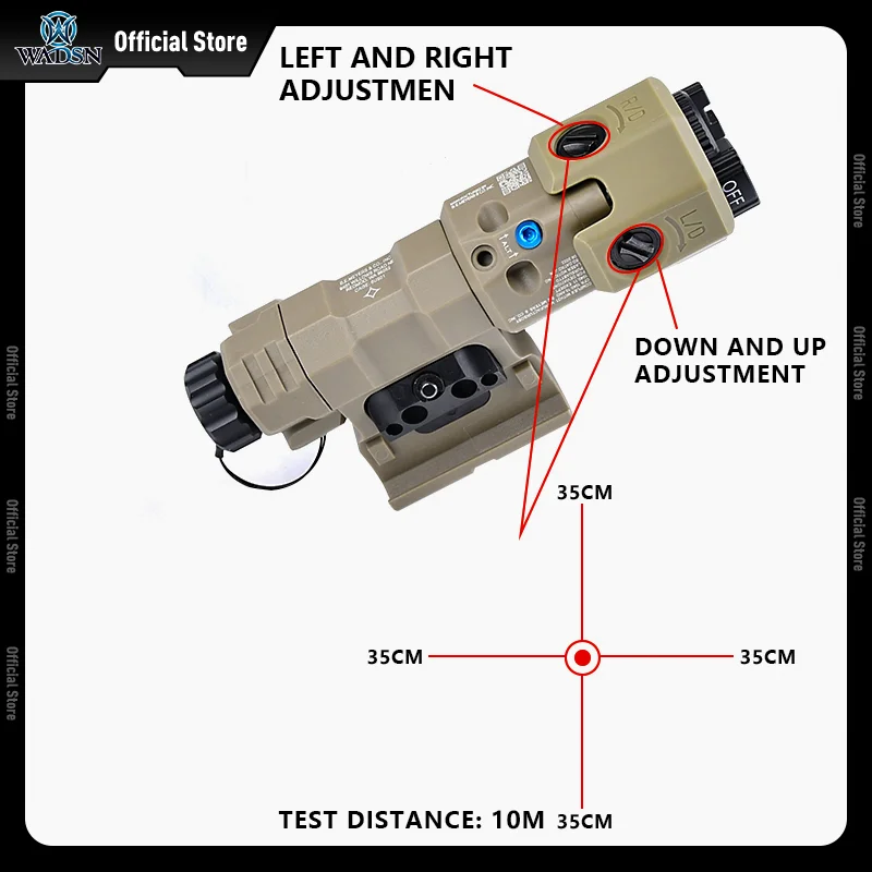 MAWL-C1 táctico WADSN + láser rojo verde azul IR punto apuntando IR relleno luz estroboscópica blanca arma de caza Airsoft Accesorios - imagen 3