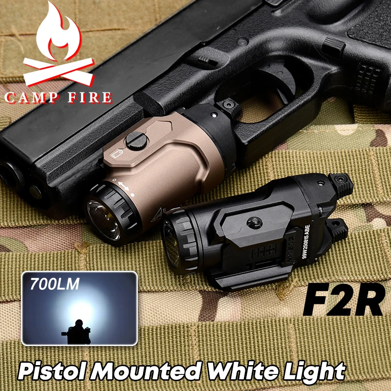 Pistola táctica de Airsoft F2R montada en luz blanca TLR-1 linterna TLR-7 Metal 700 lúmenes Fit MIL-STD 1913 Rail Glock Scout soplete