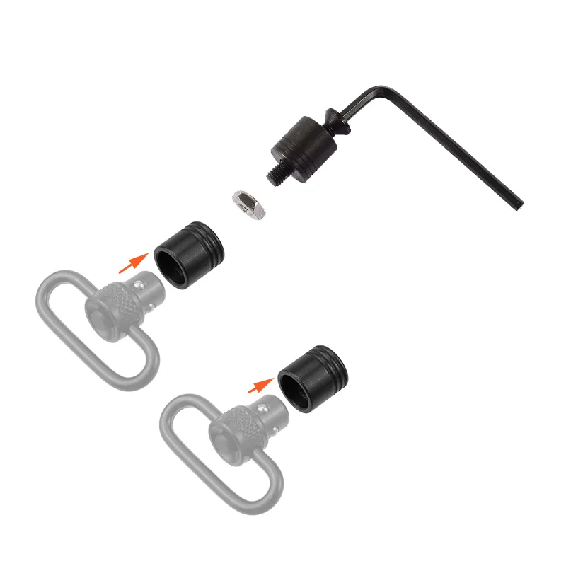 Kit de Base de bucle de separación rápida de montaje giratorio con botón pulsador QD de 1,25 pulgadas, con 4 tornillos + 1 tuerca + 1 llave, para juego de caza al aire libre - imagen 2