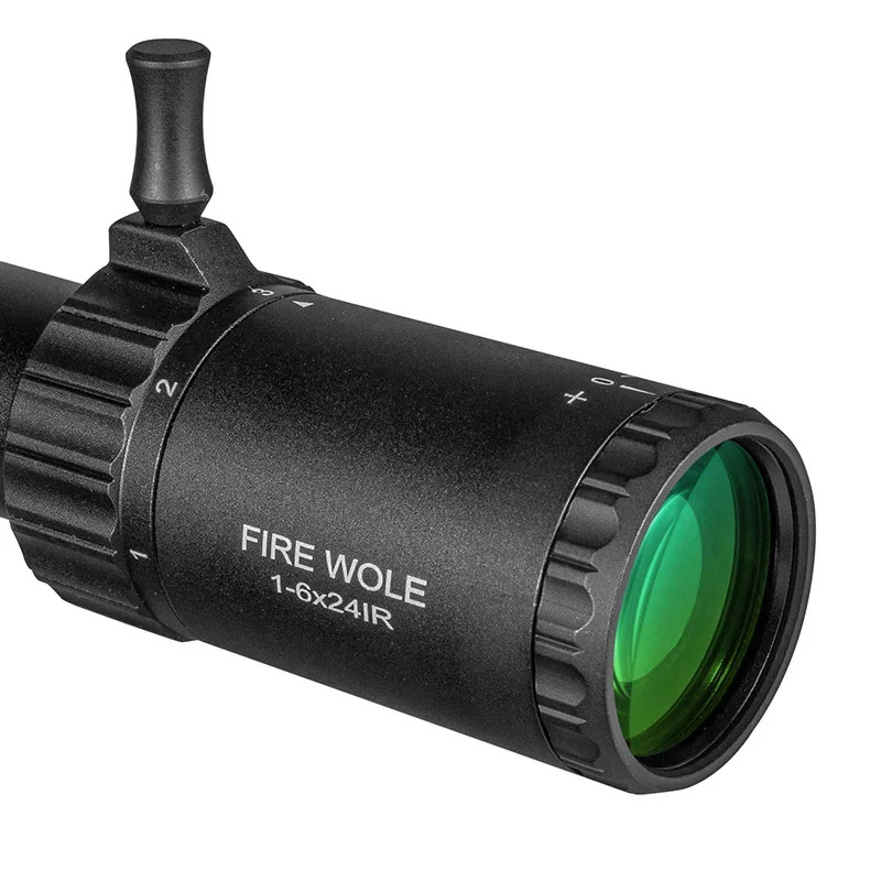 FIRE WOLF HD 1-6X24 IR mira de caza compacta mira para Rifle táctico retícula grabada en vidrio amplio campo de visión miras ópticas 2026 - imagen 5
