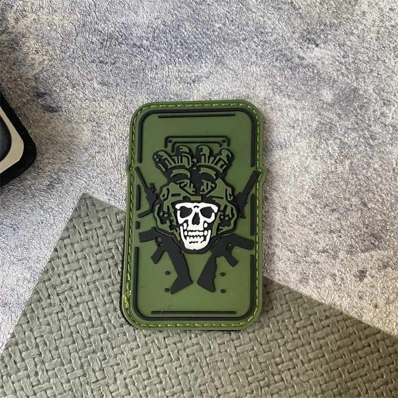 Centurion V2 oliva táctica moral emblema engranaje PVC parche militar esqueleto guerrero brazalete gancho y bucle mochila sombrero pegatinas - imagen 3