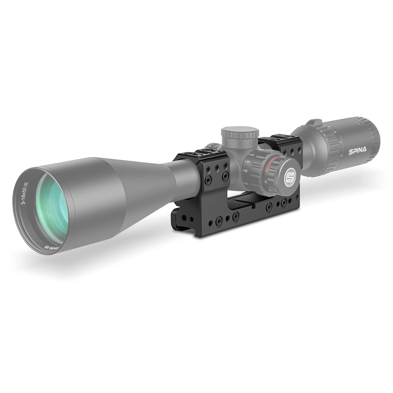 SPINA OPTICS-Soporte de aluminio para mira telescópica táctica de caza con nivel de burbuja, anillos de alcance de 30 mm, AR15, M4, soporte para mira de una pieza - imagen 4