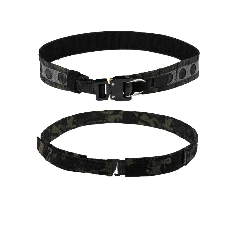 Cinturón táctico Multicam, cinturón de batalla Molle de asalto de combate, Material Tegris importado, hebilla de serpiente, equipo de cinturón de doble capa - imagen 4