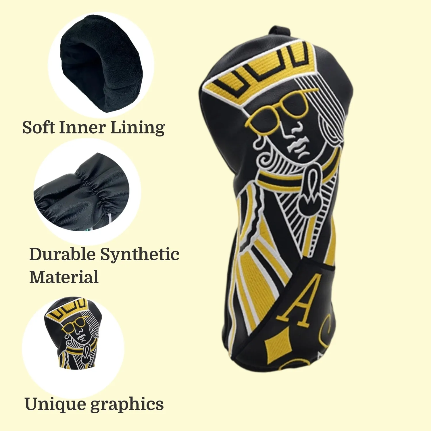 Fundas de madera para palos de Golf, cubierta de calle para conductor, cuero PU, impermeables, cubiertas de cabeza de varilla de empuje de alta calidad, protección para Putter de Golf - imagen 5