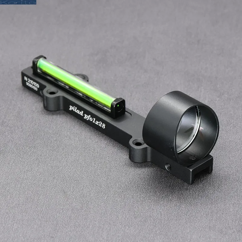 Mira óptica de caza Shooin RIB punto verde/rojo, fibra ligera - imagen 5