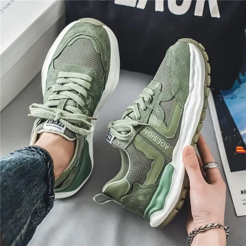 Zapatos de diseñador de moda para hombre, zapatillas informales con plataforma gruesa, zapatos para caminar - imagen 4