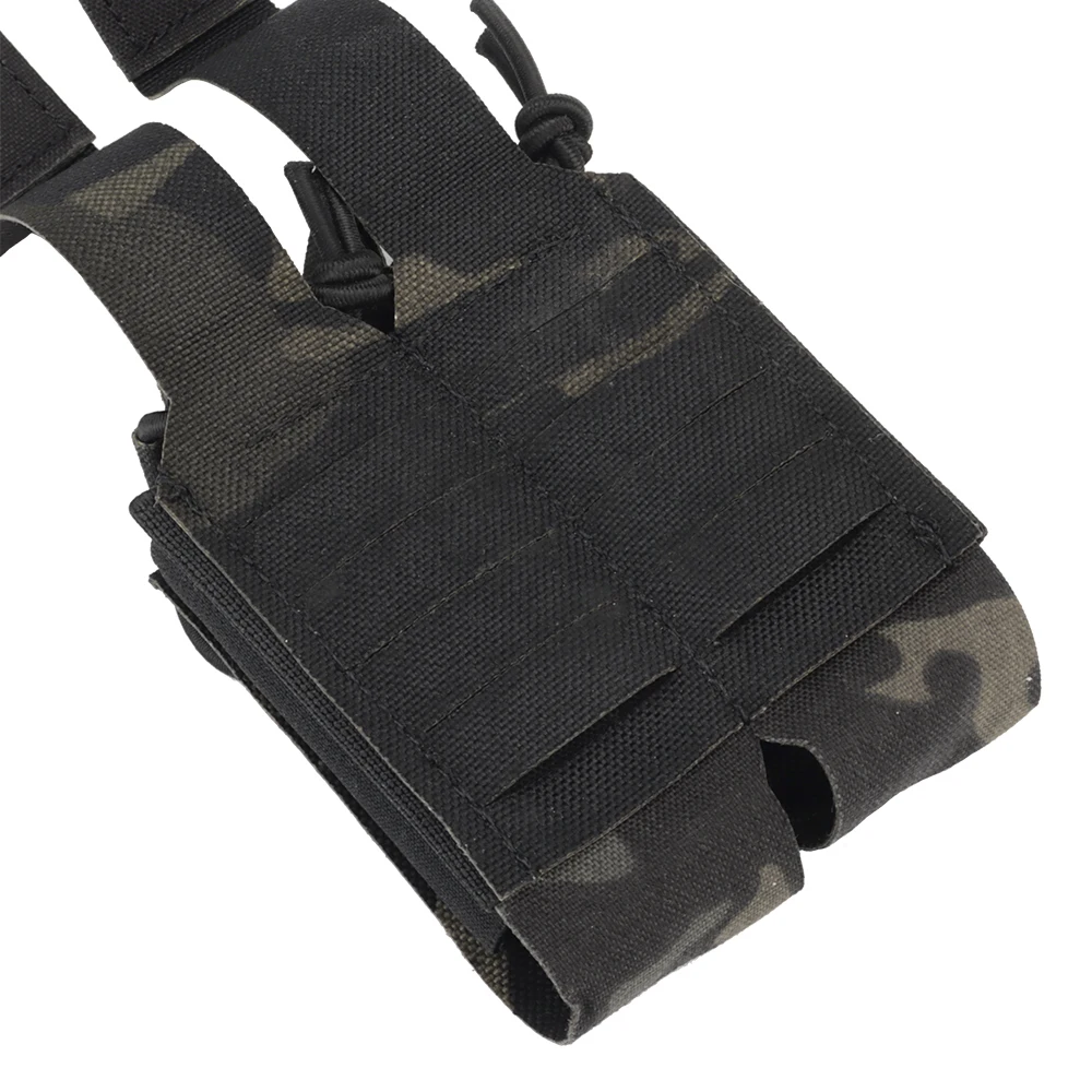 DPMP-Bolsa de doble pistola para revistas, cuerda elástica de choque, bolsa de herramientas para pistola Mag, cinturón táctico MOLLE, accesorios para chaleco de caza Airsoft - imagen 5