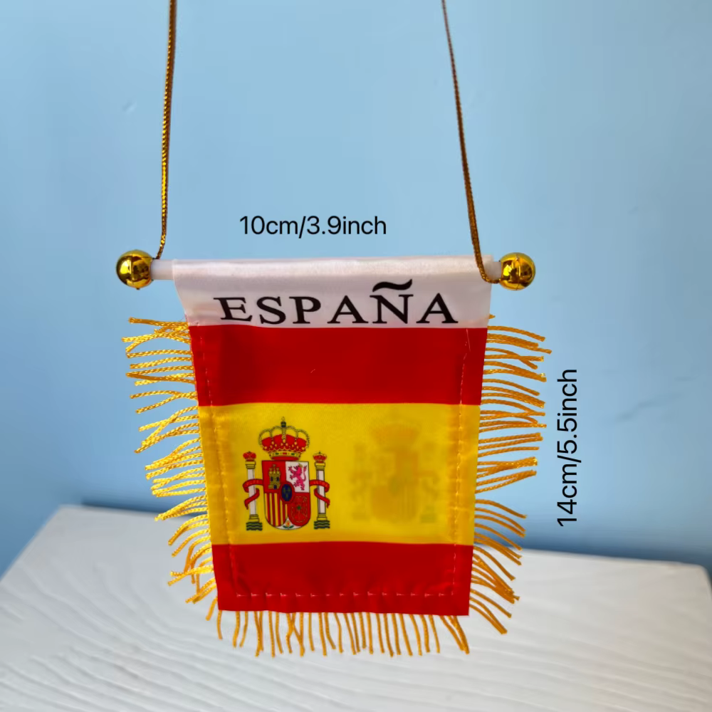 Mini bandera española doble cara para retrovisor de coche - imagen 3