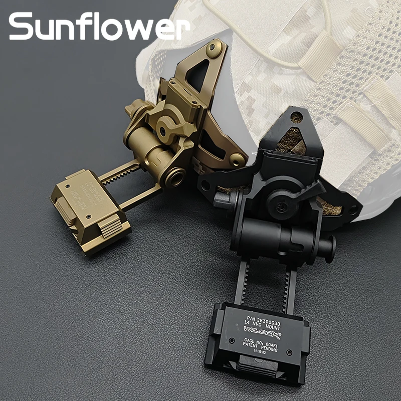 Adaptador NVG casco caza instalación rápida ajustable metálico