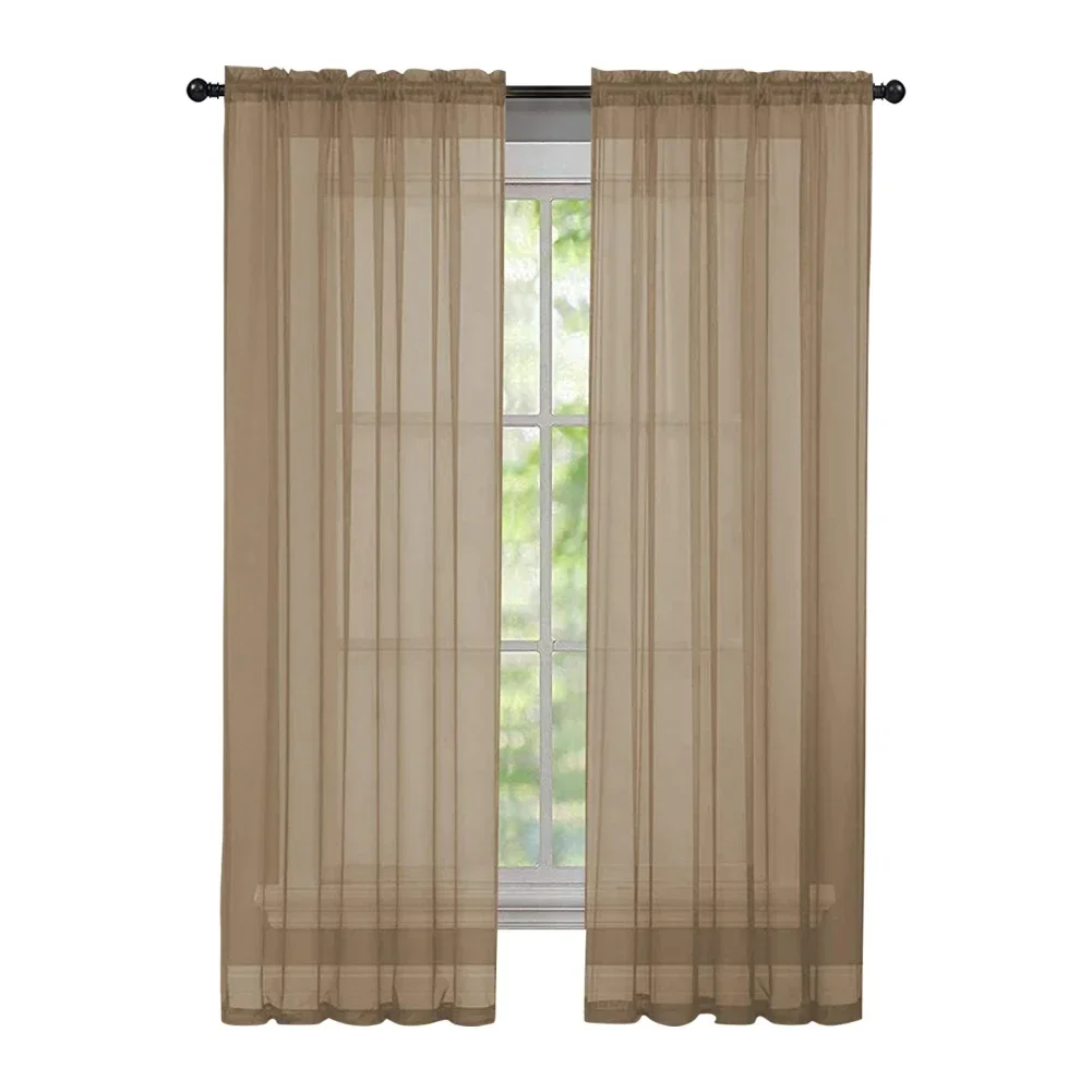 Cortinas translúcidas de tul: voilé elegante para salón, baño - imagen 3