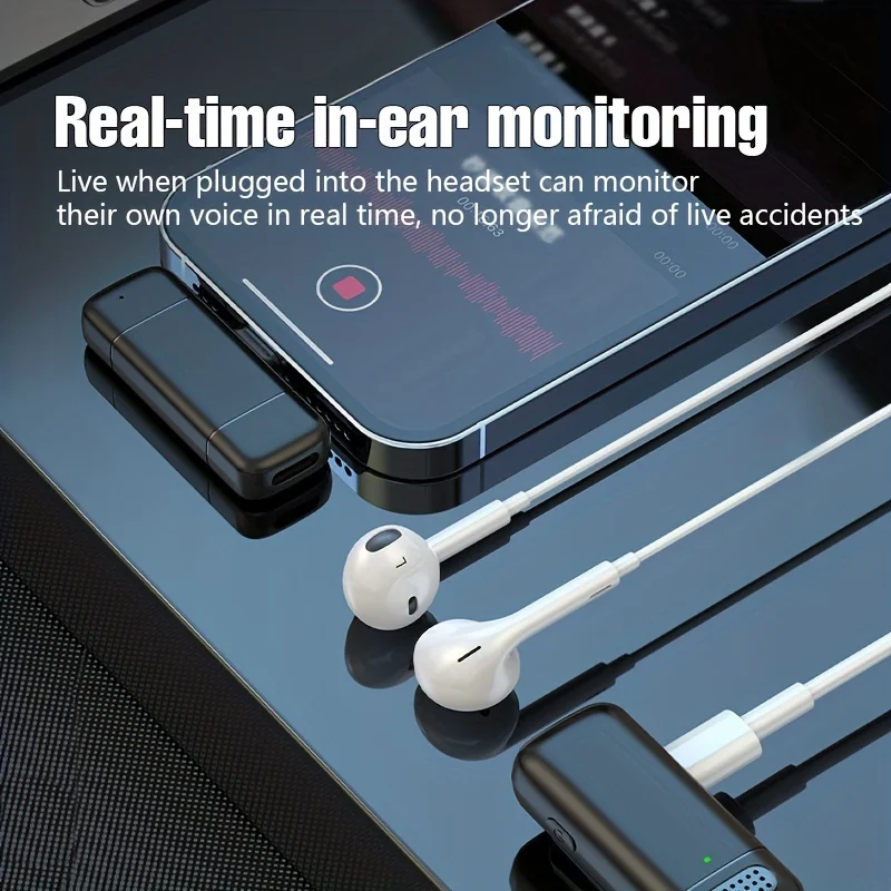 Micrófono Bluetooth portátil K6, micrófono de solapa inalámbrico, altavoz, micrófono para DJ, Gamer, teléfono, entrevista, transmisión en vivo de Youtube - imagen 5