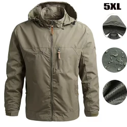 Campiong Chaqueta táctica impermeable con capucha desmontable