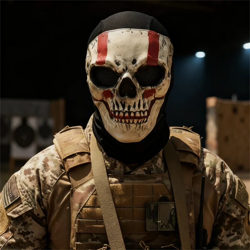 Máscara táctica pasamontañas para caza senderismo deportes protección ocular máscaras faciales completas fiesta de Halloween Cosplay máscara de calavera - imagen 4