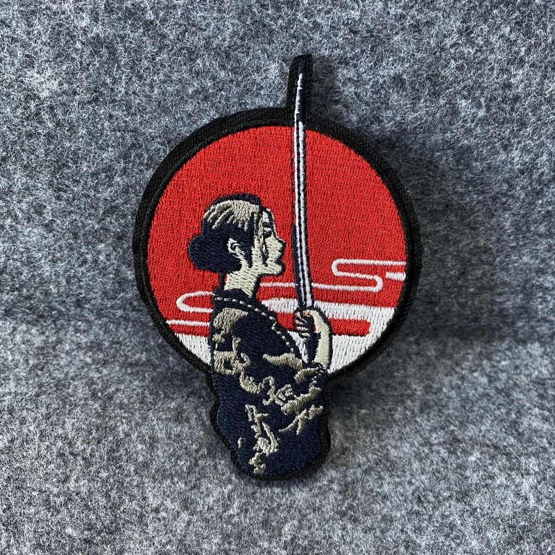 Parches bordados samurái japoneses, emblemas de gancho y bucle, mochila táctica, pegatina de ropa, insignia de moral, brazalete, parche militar - imagen 4