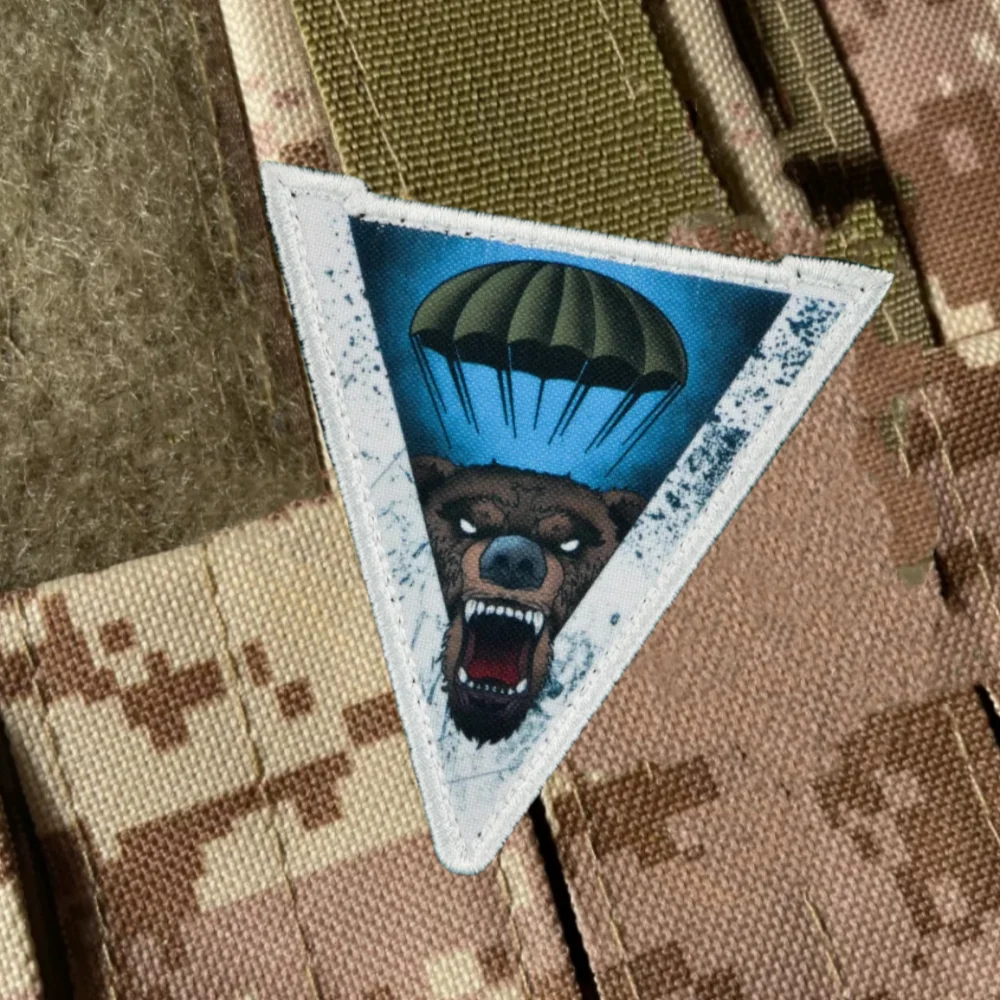 Accesorios de insignia de moral "fuerzas aéreas", parche de gancho y bucle, pegatinas de mochila táctica de paracaídas de oso, parches del ejército militar - imagen 5