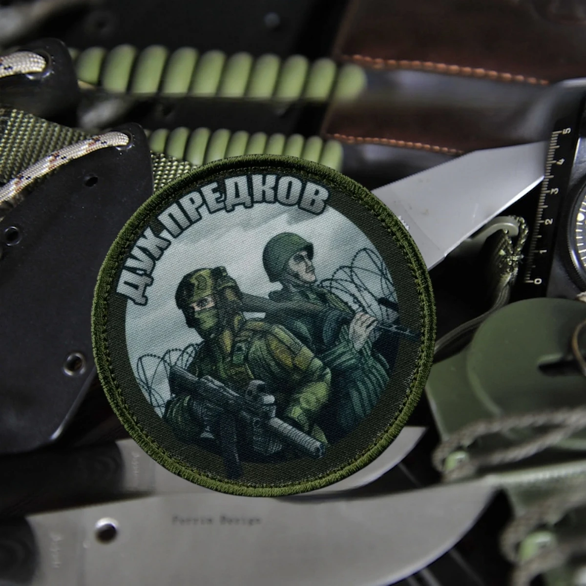 Parche de bucle de gancho impreso "el espíritu de los abuelos", insignia de moral táctica, parches de brazalete militar, pegatina de mochila - imagen 4