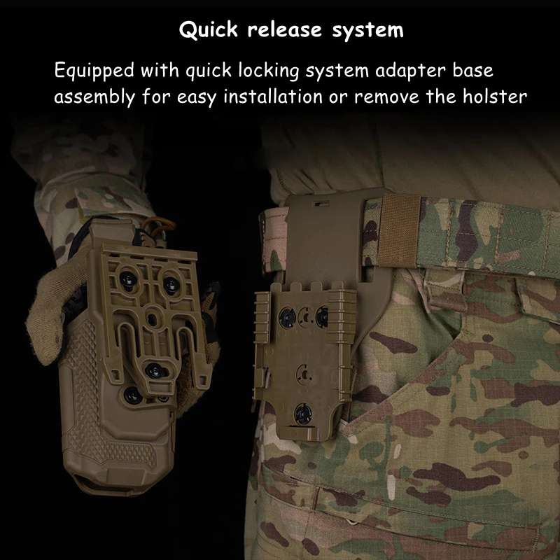 Funda táctica para pistola, funda Universal para pistola derecha para GLOCK,SIG SAUER,HKLER KOCH,RUGER,SPRINGFIELD,SMITH WESSON,WALTHER - imagen 3